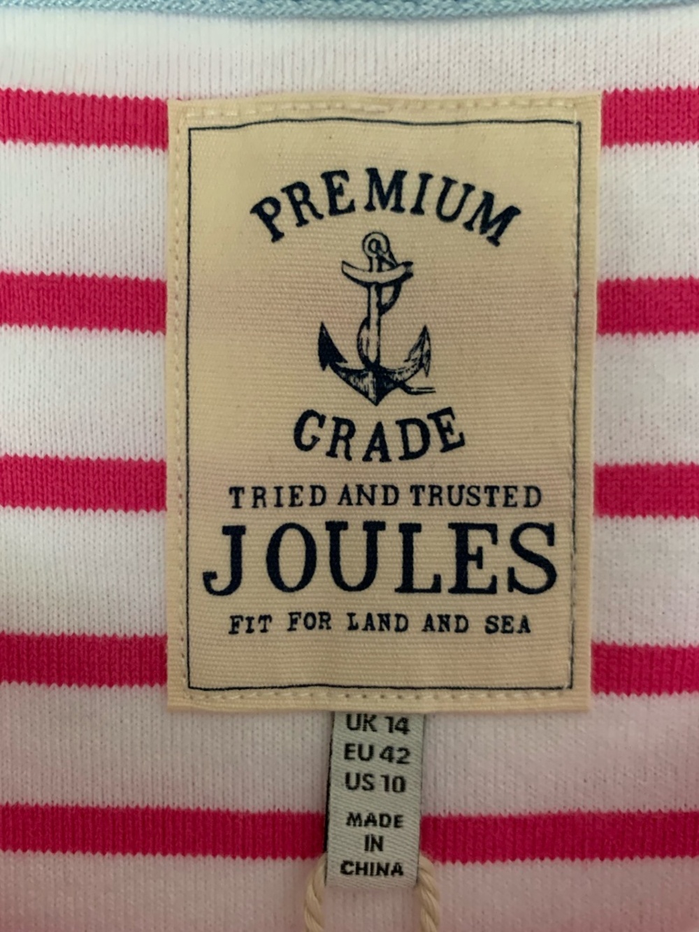 Joules bright pink 'Riva Striped Sleeveless Dress' - Picture 2 of 6